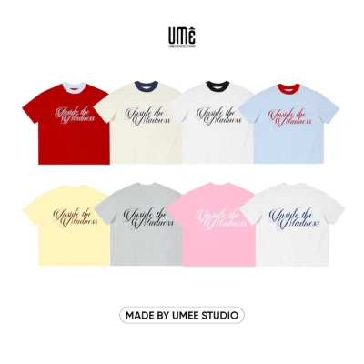 UMEESAIGON Áo Thun Form Boxy Tay Ngắn Cotton Cổ Tròn Nam Nữ Chữ " Inside the Madness"