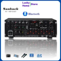 Amply bluetooth, Amply mini bluetooth, Amply karaoke gia đình SUNBUCK 326BT 220V/12V, Amply mini công suất lớn, 4 cổng Mic đa năng, hát karaoke siêu đỉnh. Bảo hành 12 tháng