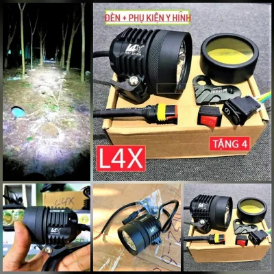 L4X Motorcycle Light with All Accessories, Good Quality Alloy Shell, Super Bright, Suitable for Vehicles, Motorcycle Toy Accessories