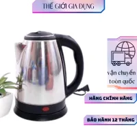 Ấm siêu tốc Electric Kettle Inox 1.8L - Bình đun siêu tốc cao cấp bảo hành 12 tháng.