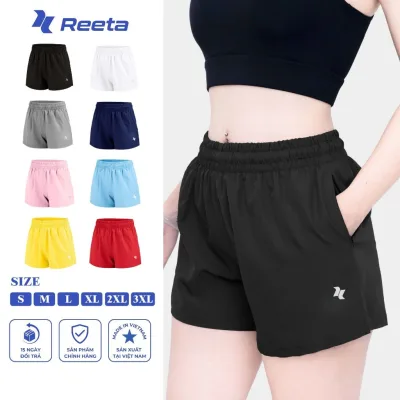 Quần short đùi thể thao nữ Reeta 2 lớp co giãn 4 chiều tập Gym - Yoga - chạy bộ - aerobic - A060