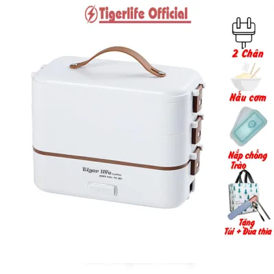 Hộp cơm cắm điện, Tiger Life Loại 2 3 Tầng Nấu cơm, nấu thức ăn, hâm nóng đồ ăn, hộp đựng cơm