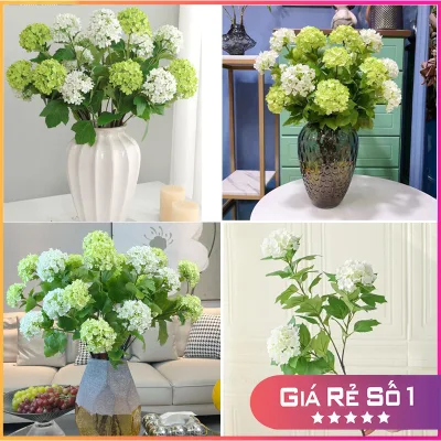 Hoa giả - Cành hoa Cẩm Tú Cầu 3 bông siêu sang (Giống thật 99% ) hoa trang trí nội thất /chụp ảnh