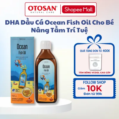 Bổ sung Omega 3 DHA EPA Ocean Fish Oil Orzax Vị Cam Ngọt Cho Bé Bổ Sung Khoáng Chất Vitamin Thiết Yếu 150ml