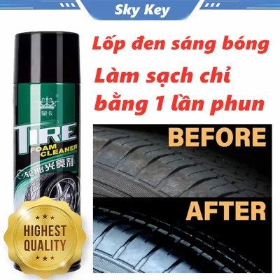 Chai Xịt Bảo Dưỡng Bóng Lốp Ô Tô Làm Mới Làm Đen Lốp Xe Dưỡng Phục Hồi Làm Sạch Lốp Xe