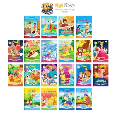 Sách - Set 20 Quyển Truyện Cổ Tích Cho Bé (Có File Nghe) Song Ngữ Anh Việt - Truyện Cổ Tích Việt Nam, Thế Giới
