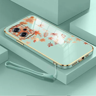 Vỏ lá phong REDMI NOTE 12 PRO REDMI NOTE 12 4G 5G NOTE 12 TURBO Vỏ điện thoại TPU Mạ điện siêu mỏng Vỏ điện thoại mịn viền góc phải Vỏ điện thoại silicon chống sốc