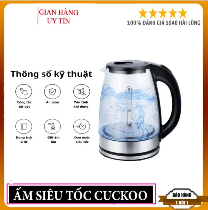 Ấm siêu tốc thủy tinh Cuckoo
