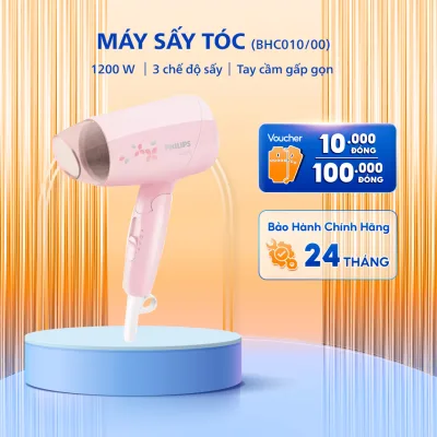 Máy sấy tóc Philips BHC010/00 - Dễ dàng chăm sóc tóc của bạn - sấy khô tóc nhanh - bảo hành 2 năm