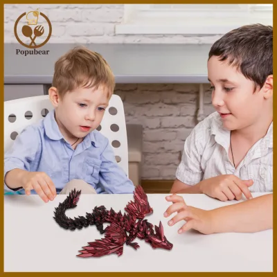 Popubear Winged Dragon Model Mô hình sưu tập Rồng có cánh khớp nối Hình rồng 3d In hình rồng bay Đồ chơi mô hình để trang trí và tạo cảm giác thoải mái cho người mua Đông Nam Á