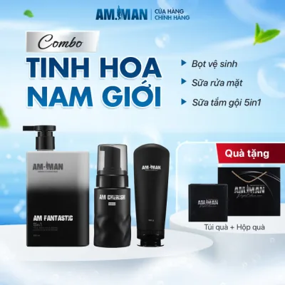 Combo Am Fantastic 5in1 Shower Gel 365ml & Am Agerasia Facial Cleansing Gel 100ml & Am Cherish Cleansing Foam 120ml