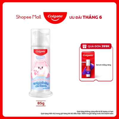 Kem đánh răng Colgate vòi nhấn thông minh Fluffy hương dâu dành cho bé 85g/ống