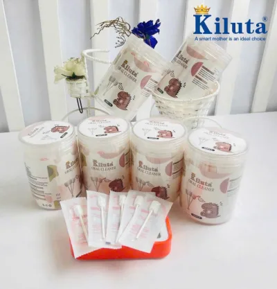 Hộp 30 Rơ Lưỡi Que Khủng Long Kiluta Làm Sạch Răng, Lưỡi, Nướu và Khoang Miệng Cho Bé Từ Sơ Sinh