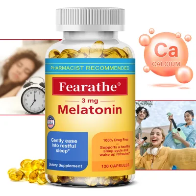 Fearathe Melatonin 3mg Viên Uống Hỗ Trợ Giấc Ngủ Dành Cho Người Lớn, Thực Phẩm Chức Năng Giúp Ngủ Ngon Hơn