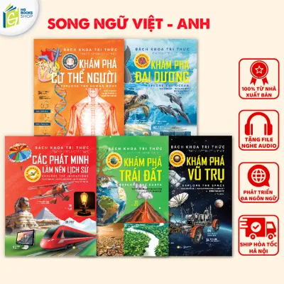 Sách Bách Khoa Tri Thức bản song ngữ cho bé khám phá tri thức và học tiếng Anh (TB 2025)