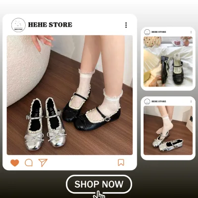 Giày Búp Bê Nữ, Giày Lolita Nữ Phối Ren Đính Nơ Xinh Xắn Mang Phong Cách Tiểu Thư (CÓ HỖ TRỢ ĐỔI SIZE) || Mã N63