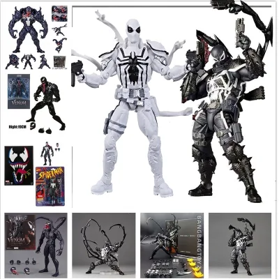 Revoltech Agent Venom Nhân Vật Hành Động Shf Venom Tuyệt Vời Yamaguchi PVC Di Chuyển Bộ Sưu Tập Đồ Chơi Mô Hình