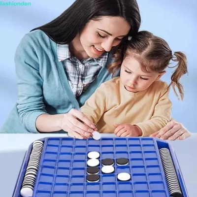 FASHIONDEN Flip Black White Chess Board, Trò chơi trên bàn Tương tác giữa cha mẹ và con cái Cờ vua lật ngược cho trẻ em, Touch Flip Montessori Trò chơi bảng chiến lược đảo ngược ngộ nghĩnh Trò chơi cắm trại Đi bộ đường dài