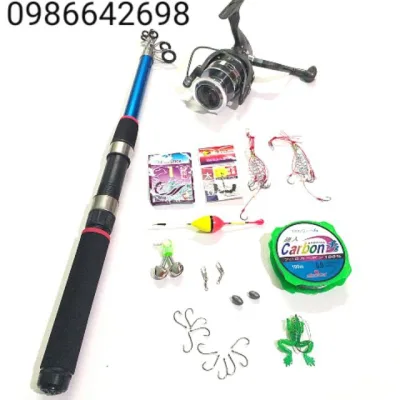 Bộ cần câu máy giá rẻ 1m8, 2m1, 2m4, 2m7, 3m, 3m6 kèm máy và phụ kiện (cam kết đổi trả trong 2 tuần đầu)