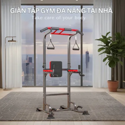 Giàn tập gym đa năng, dàn tập gym tại nhà, giàn tập gym, dàn tập gym kết hợp nhiều bài tập, xà đơn, xà kép M212