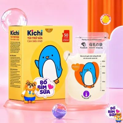 Hộp 50 Túi Trữ Sữa Kichilachi Dung Tích 250ml - Không Chứa BPA, An Toàn Cho Bé