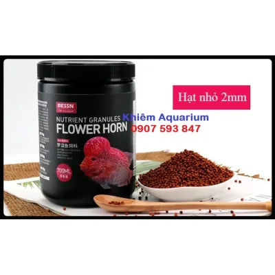 Cám Bessn Flower Horn thức ăn hỗ trợ lên màu, lên đầu và giàu Vitamin cho cá la hán hạt 2mm+KHOÁNG CHO LA HÁN+CHẤT KẾT DÍNH