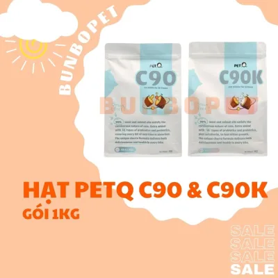 Hạt Cho Mèo PetQ - Hạt Pet Q C90, C90U & C90K Túi 1Kg Có Nhân Bên Trong Hấp Dẫn