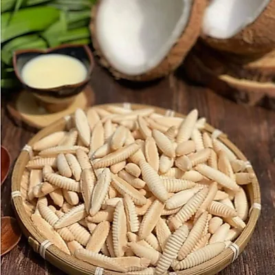Bánh Đuông Sữa Cốt Dừa Thơm Béo Ít Ngọt, Bánh Con Sâu/Bánh Con Sùng Đặc Sản Bến Tre