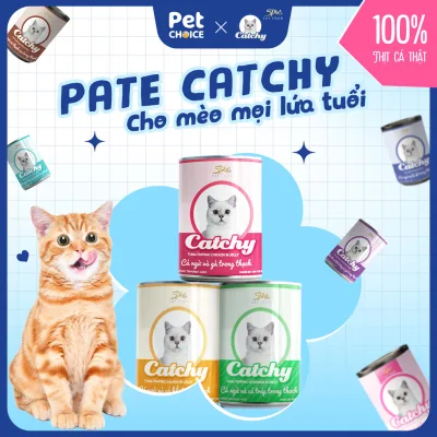 Pate Catchy 400g, pate trong thạch cho mèo mọi lứa tuổi đầy đủ hương vị thơm ngon