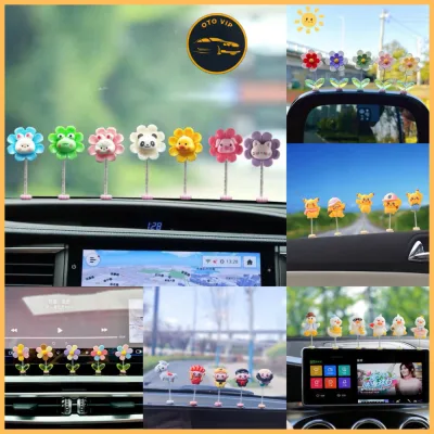 Cây hoa lắc lư chong chóng, thú lò xo, hoa nhún nhảy trang trí xe ô tô, gắn xe đạp, xe máy mũ bảo hiểm cute