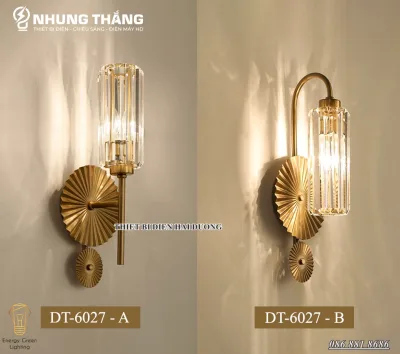 Đèn Trang Trí Gắn Tường Decor DT-6027 - Chao Thủy Tinh - Đui E27 - Tô Điểm Thêm Vẻ Đẹp Cho Ngôi Nhà - Kèm Bóng 3 Chế Độ - Bảo Hành 1 Năm - CÓ VIDEO