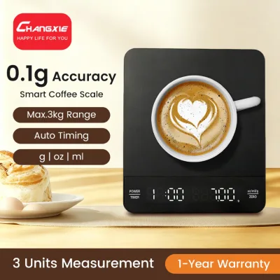 CHANGXIE 3kg / 0,1g Cân cà phê Có hẹn giờ Coffee Scale Cân điện tử cà phê Cân pha cà phê Cân espresso Cân cafe mini Food Scale Kitchen Scale Digital Scale Cân nhà bếp Cân điện tử nhà bếp Cân làm bánh Cân thực phẩm Cân tiểu ly nhà bếp Cân gia vị
