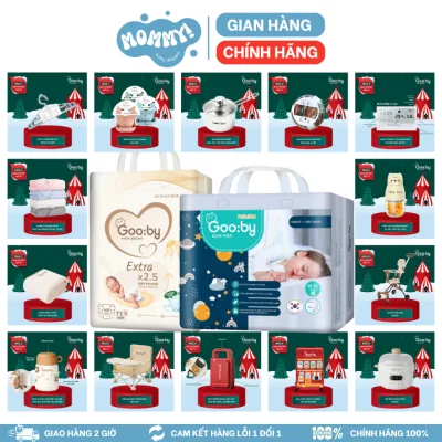 Tã/bỉm quần dán Gooby ngày đêm chống tràn hiệu quả đủ size M46/L56/XL52/XXL48 cho bé