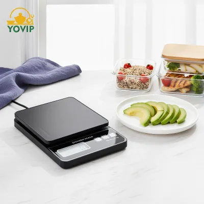 Màn hình LCD YOVIP Cân nhà bếp kỹ thuật số 5kg Thiết bị đo thực phẩm có độ chính xác cao để nướng cà phê nấu ăn Nhà bếp VN