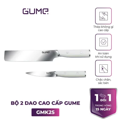 Set of 2 Stainless Steel Kitchen Knives Gume Korea Gmk25, Genuine Products