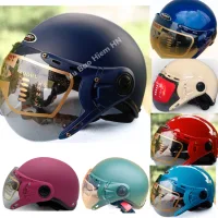 Mũ bảo hiểm 1/2 đầu có kính nam nữ Sundy, size 54-58cm phù hợp người trưởng thành, nhiều màu