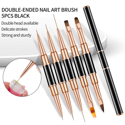 3 or 5 chiếc / bộ cọ hai đầu LUSLUKING dùng để trang trí móng tay nghệ thuật