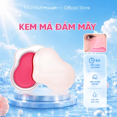 Kem Má Đám Mây MURMURMUSE Chứa Dưỡng Chất Làm Da Căng Bóng, Glowy Thiết Kế Nắp Trượt Tiện Lợi 2.2g