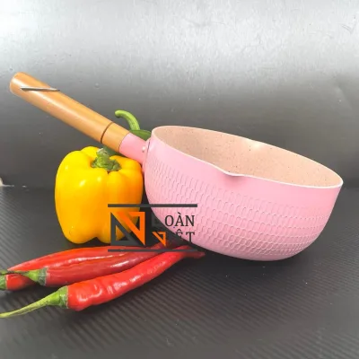 M1 QUÁNH NẤU CHÁO, NỒI NẤU BỘT cho bé, NẤU MÌ, CHẢO CHIÊN XÀO, VÂN DÁ CHỐNG DÍNH, SỬ DỤNG ĐƯỢC BẾP TỪ I Kiểu dáng HÀN QUỐC, dung tích 1,8 lit. Đồ gia dụng Nhà Bếp Dụng cụ pha chế Nguyên liệu Thực Phẩm