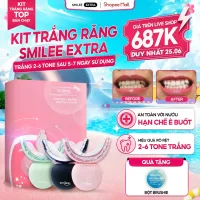 Trắng răng Smilee Extra, bộ kit làm trắng răng từ 2-6 tone tại nhà set quà tặng cho nữ LIS