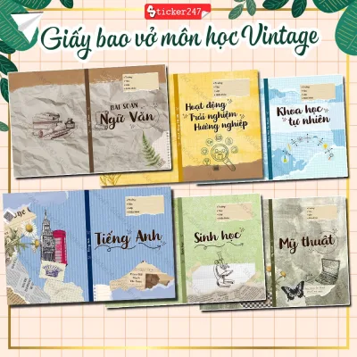 Bao Vở Theo Môn Học Kèm Nhãn Vở Môn Học 🌈𝑭𝒓𝒆𝒆𝒔𝒉𝒊𝒑 Giấy Bao Tập, Bọc Vở Tập, Bao Vở Cấp 2, Cấp 3, Cấp 1