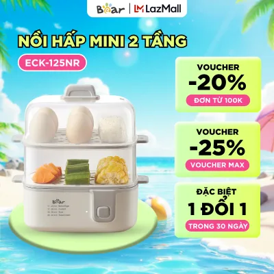 Bear 3L 2-Layer Electric Steamer Steams Dumplings, Steams Eggs, Steams Snacks Multi-Function Electric Steamer Eck-125Nr