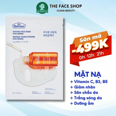 Mặt nạ giấy dưỡng ẩm trắng da cấp ẩm tốt Hàn Quốc The Face Shop Dr Belmeur Intense Face Mask Vita Serine 30ml