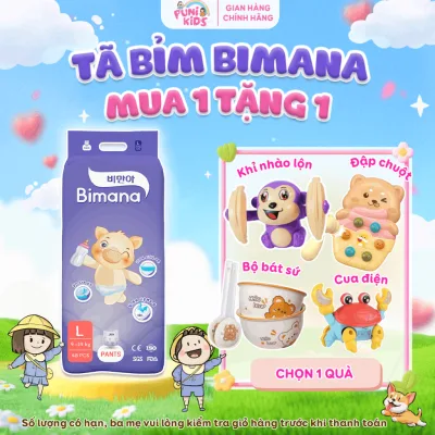 Tã/Bỉm NgàyĐêm BIMANA HÀN QUỐC chất lượng,mềm mại,an toàn,thấm hút tốt size NB/S/M/L/XL/XXL/XXXL,bỉm dán, bỉm quần