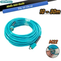 10-30m Dây xịt rửa xe cao áp Minbao sợi Carbon, nhựa PU dẻo dai, chống rối, chống va đập B-10M B-15M B-20M B30M | Dây rửa xe răng 22mm sử dụng thay thế cho máy rửa xe mini, phụ kiện máy rửa xe