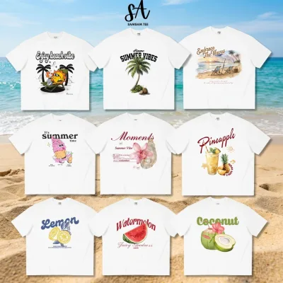 {Giá Sỉ} Áo Thun OVERSIZE Đi Biển MÙA HÈ Cotton mỏng mịn, thich hợp mặc nhóm