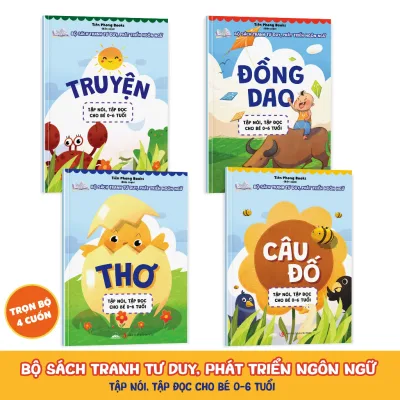 Sách - Combo Quyển Thơ, Truyện, Đồng Dao, Câu Đố, Tập Nói Tập Đọc Cho Bé 0-6 Tuổi