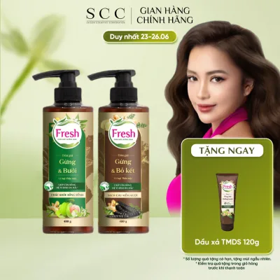 Dầu Gội FRESH Thảo Mộc Dưỡng Sinh 480g (Sạch Gàu Mềm Mượt / Chắc Khỏe Bồng Bềnh)