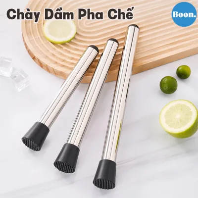 Chày Dầm Pha Chế Cocktail Inox 20/25/30cm,Chiết xuất nước ép hiệu quả cao,Thiết Kế Tiện Lợi Dùng Dầm Trái Cây v.v.