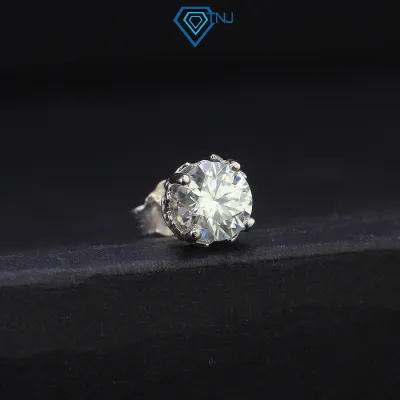 6mm Moissanite Diamond Men's Earrings with Gra Certified Diamond Finish, Sophisticated and Elegant Pattern, Luxurious and Elegant Btam0010 - Tnj Jewelry